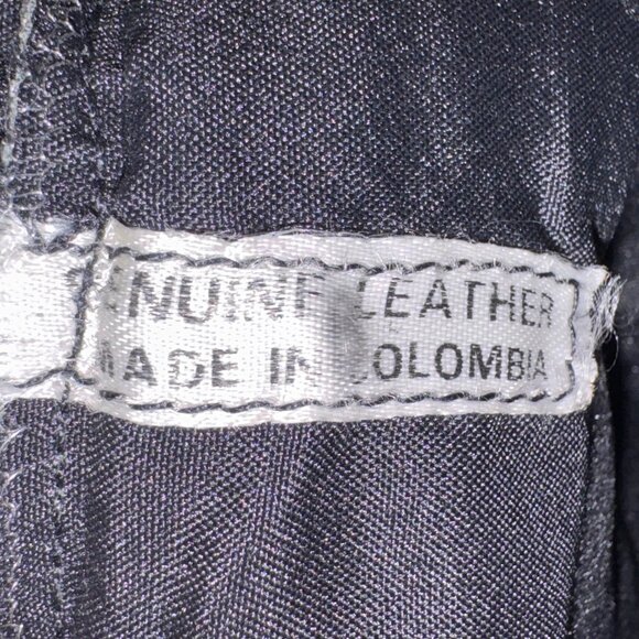 Genuine leather black purse fold over flap clutch pocket book formal  - Q1470 - Picture 9 of 14